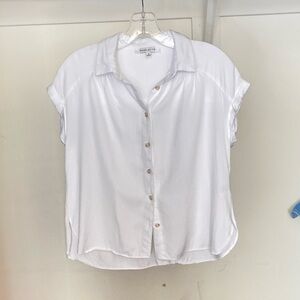 Rose & Olive White Button-Down Shirt